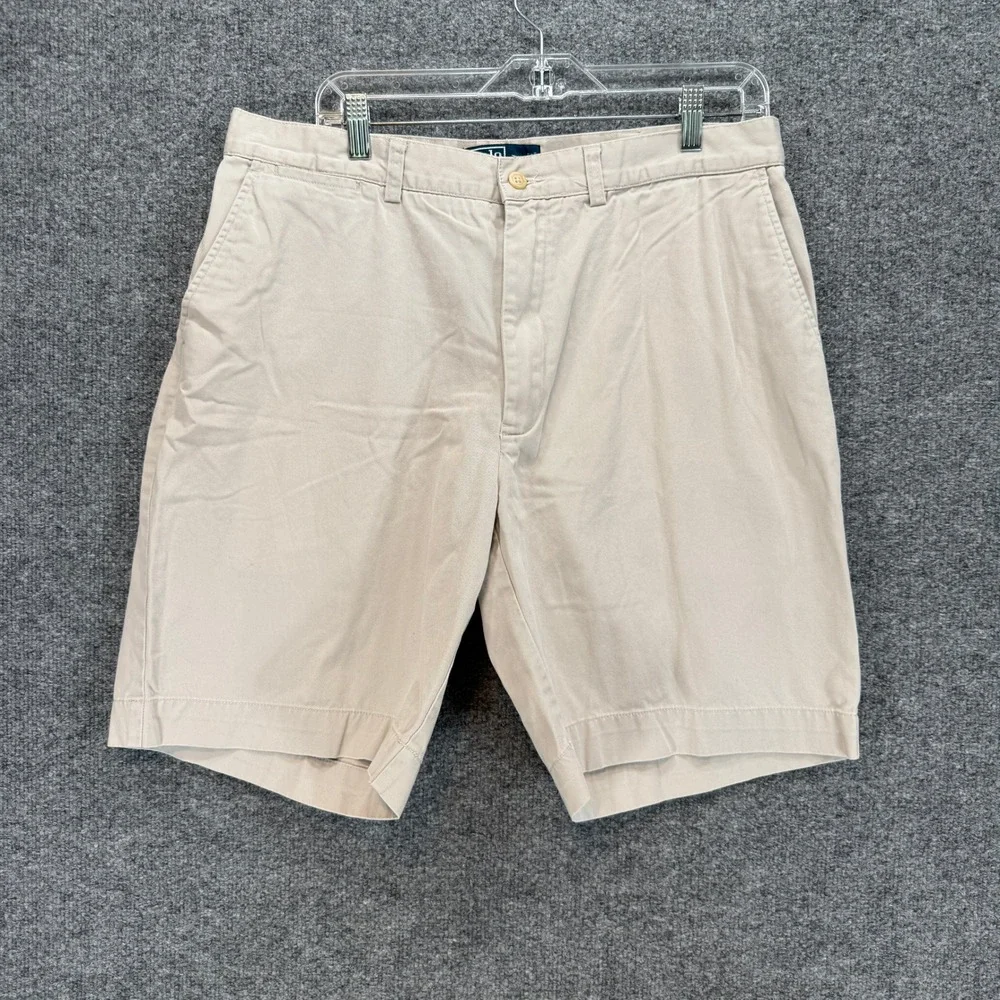 Polo‎ Ralph Lauren Prospect Shorts Mens 33 Tan Khaki Cotton Chino Classic Y2K